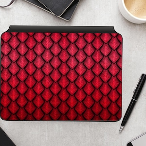 Dragon scales skin texture 3M vinyl skin for the Apple Magic Keyboard Apple Smart Keyboard Folio for iPad Pro and iPad Air Red keyboard skin