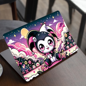 Kawaii Laptop Skin Cute Vinyl Decal for Lenovo, Asus, Acer, Dell, Vinga, HP, Pink Pastel Aesthetic laptop skin Cartoon Laptop Skin