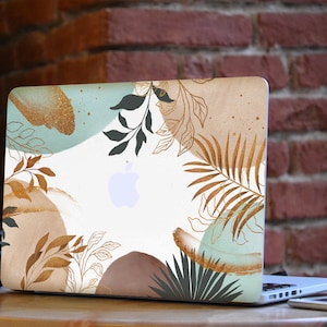 Flower Macbook decal Floral Pink Macbook Pro 15 in 2018 Air 13 Pro 13 2019 leaves Gold Macbook 12 Leaf Macbook Retina glamur mac skin