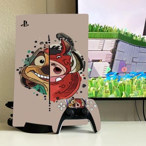 Cartoon PS5 Skin Animal PS5 Pro-skin everzwijn PS5 Slim Skin PS5 Slim Digital Skin Dualshock 4-sticker PlayStation Meerkat PS4 Pro PS4 slim skin