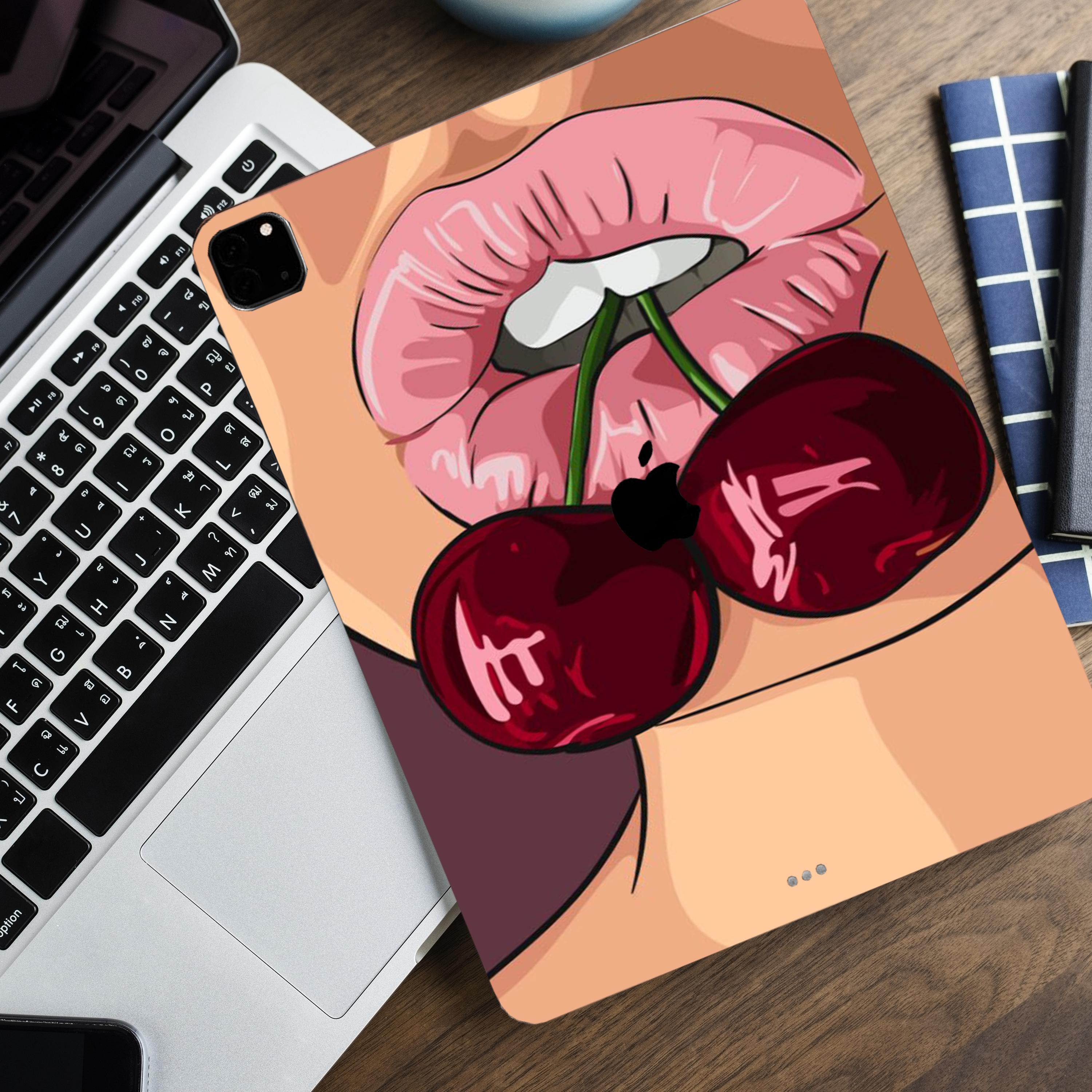 Adhesivo para iPad Cherry Adhesivo para labios Adhesivo glamoroso para iPad Pro Adhesivo para iPad Air Adhesivo para Apple iPad Pro 12.9 iPad mini iPa