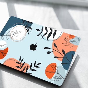 Leaves MacBook Air 15 Skin Line art MacBook Pro 16 Skin MacBook Air Pro 13 15 14 inch Touch Bar Skin Simple Decal Vinyl Skin Gift for girl