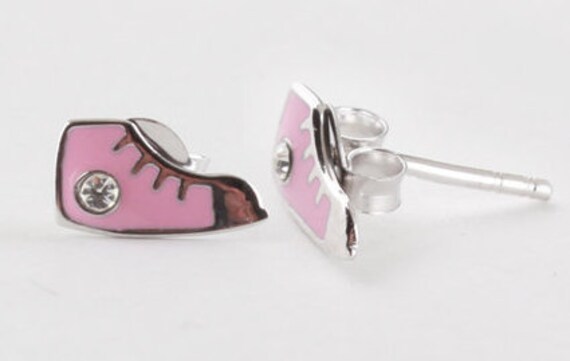 Sterling silver Pink Converse Studs Sterling silver Pink Converse Studs
