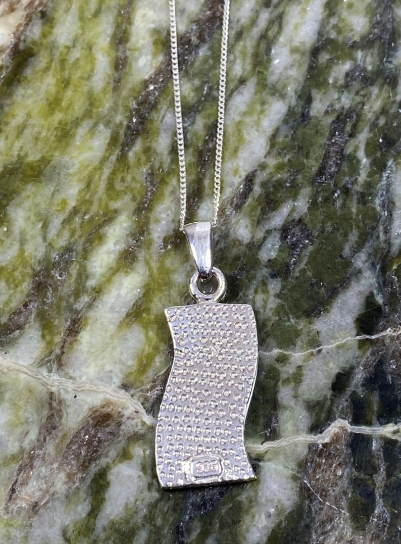 Connemara Marble Stone Set Sterling Silver Pendant.