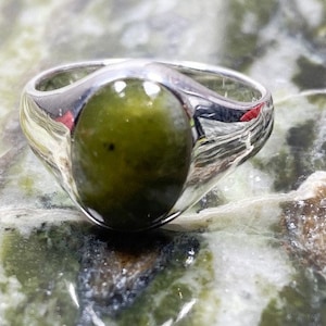 Connemara Marble Stone Set Sterling Silver Ring.