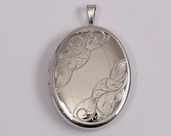 Sterling Silber Oval Design Medaillon