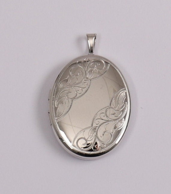 Sterling Silver Oval Design Locket Etsy Australia