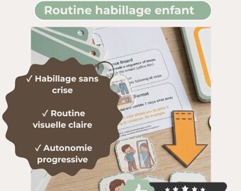 Getting Dressed Visual Routine Autism ADHD | Morning Routine Printable Boy Girl | ASD Visual Schedule PDF
