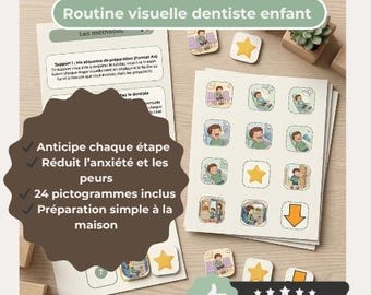 Dentist Preparation Kit Autism ADHD Child | Visual Dental Visit Schedule ASD | Support Printable Dentist Routine PDF