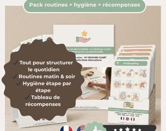 Beginner Visual Routine Pack Autism ADHD Child | Morning Hygiene Rewards Bundle | ASD Visual Support Printable PDF