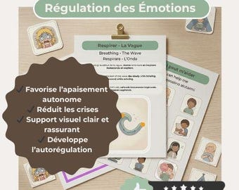 Emotion Regulation Kit Autism ADHD Child | Feelings Cards Calm Corner | Visual Support Emotional Control ASD PDF