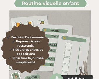 Morning Evening Visual Routine Autism ADHD | Daily Schedule Printable ASD Child | Visual Support Pictograms PDF