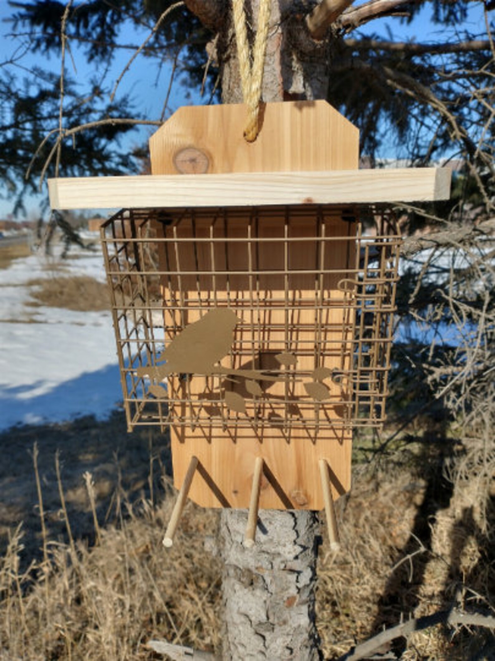 Extra Large Wide Suet Basket Bird Feeder Etsy