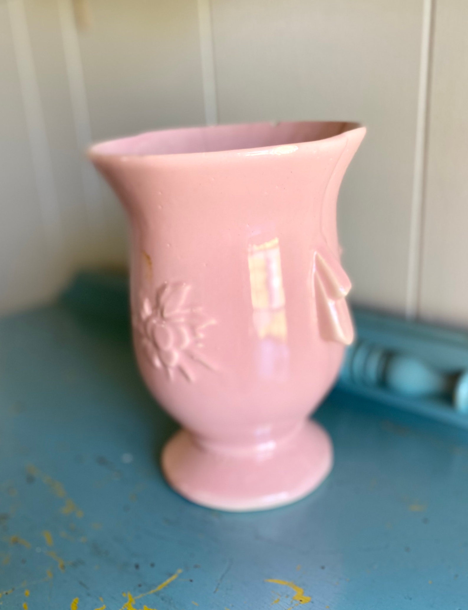 Antique McCoy Large Pink Vase Etsy