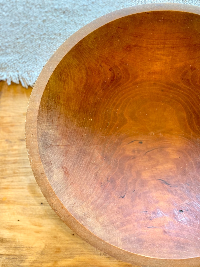 Vintage Large Wooden Bowl Etsy