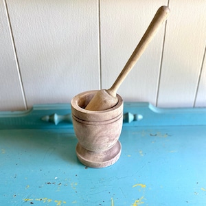 Antique | Wooden Mortar & Pestle