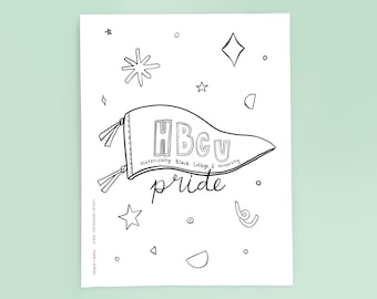 HBCU Pride Coloring Page | Craft Art Activity | Crafts for Kids & Those Who Love to Color | Instant Download