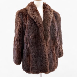 Women&#39;s Teddy Coat. Real Brown Fur Jacket. Shearling Coat Women&#39;s Fluffy Teddy Coat. Winter Shaggy Fur Overcoat, Vintage custom clothing