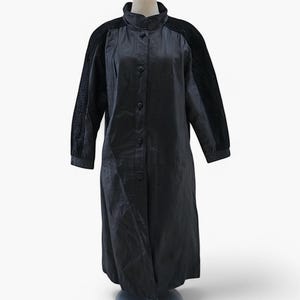 Women Leather Coat - Ladies Black Genuine Sheepskin Leather Trench Coat - Women Leather Duster Ladies Designer Winter Coat - Gift for her