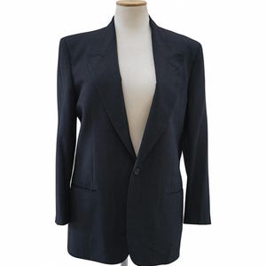 Valentino Vintage 90s Gray Plain Jacket, Shadow Notch Lapel Wool Blazer, Valentino Suit, 2000s Designer Suit Jacket, Vintage Clothing Gift