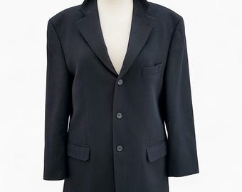80s VALENTINO COAT Mens Wool & Cashmere Coat Utility Pockets