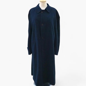 Canali, Loro Piana blue cashmere and wool coat, Long tailored coat men. Winter overcoat, Oversized single breasted coat. Men&#39;s clothing gift