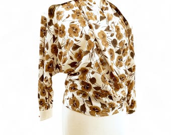 Vintage Silk Gianni Versace Shirt | 90's Floral Versace Designer Shirt | Luxury Summer Shirt |  Rare Versace Top | Unique Gift for Her