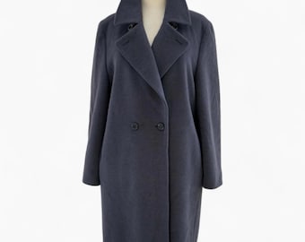 AREZIA - Vintage 1960s Double Breasted Winter Women Coat. Gray