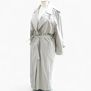 Gray Trench Coat Men 70&#39;s long overcoat trench style maxi coat classic off white mac minimalist style spring coat classy preppy menswear