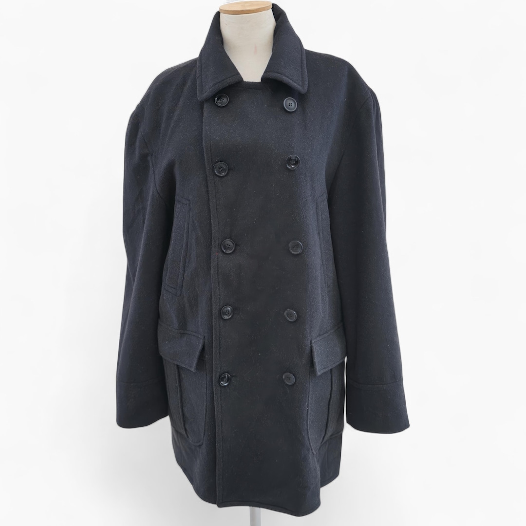Vintage Giorgio Armani Gray Pure Cashmere Coat, 90's Double