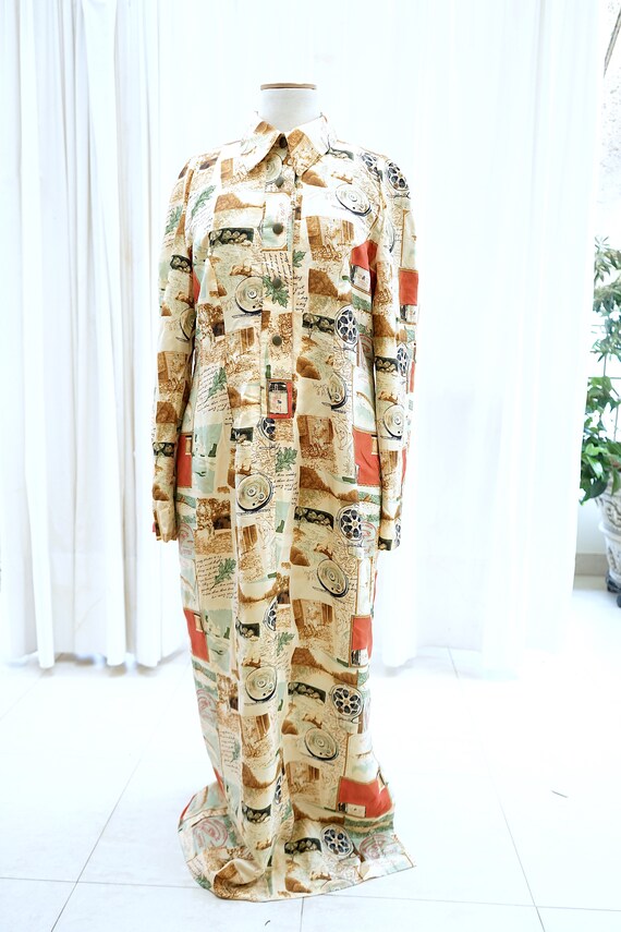 Pure Silk Kaftan Maxi Dress, Women Printed Dress,… - image 7