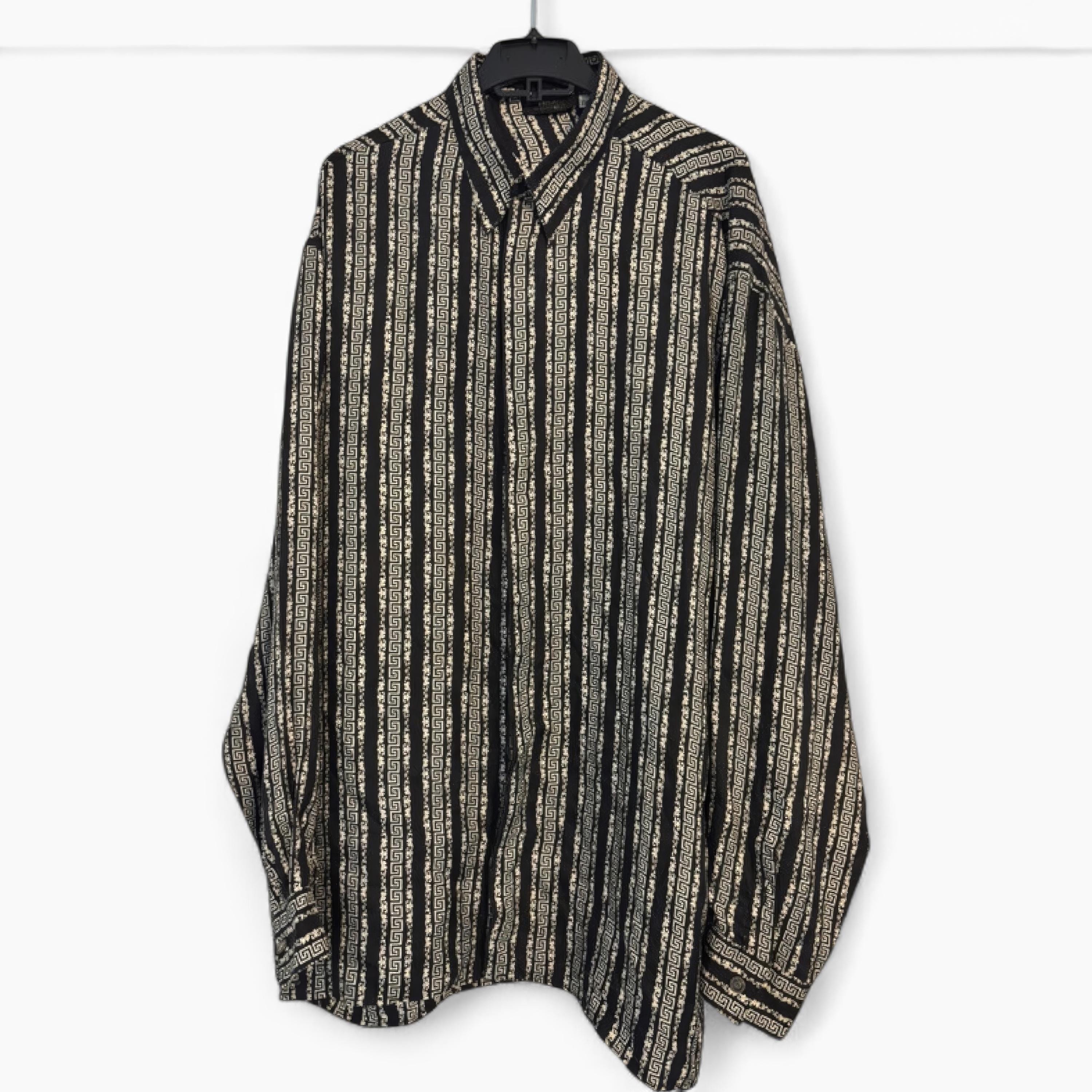 トップス vintage made in ITALY VERSACE silk shirt Men's Rare Versace Vintage Shirt, Made In Italy, Silk