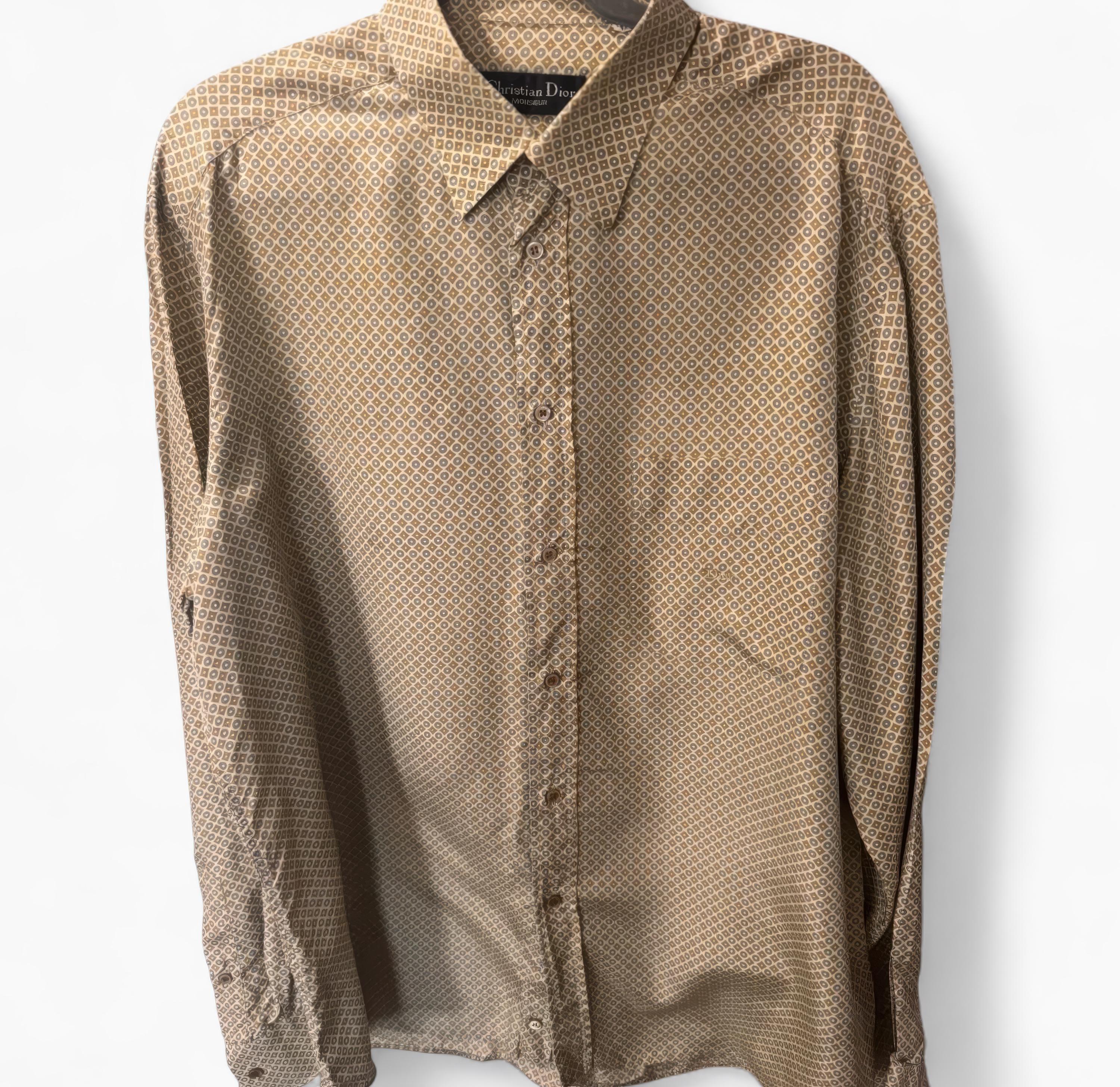 ヴィンテージ Christian Dior シルクシャツ Dior silk shirt - Etsy 日本
