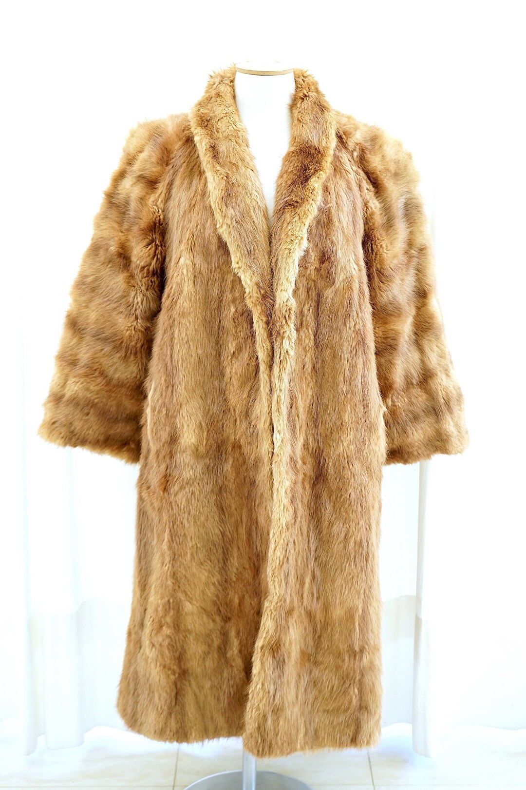 60's Beige Fur Coat. Women's Real Fur. Bohemian Fur Etsy