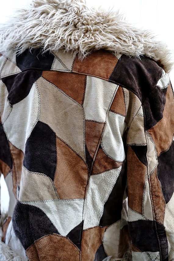 Vintage Women Real Suede Leather Patchwork Jacket… - image 7