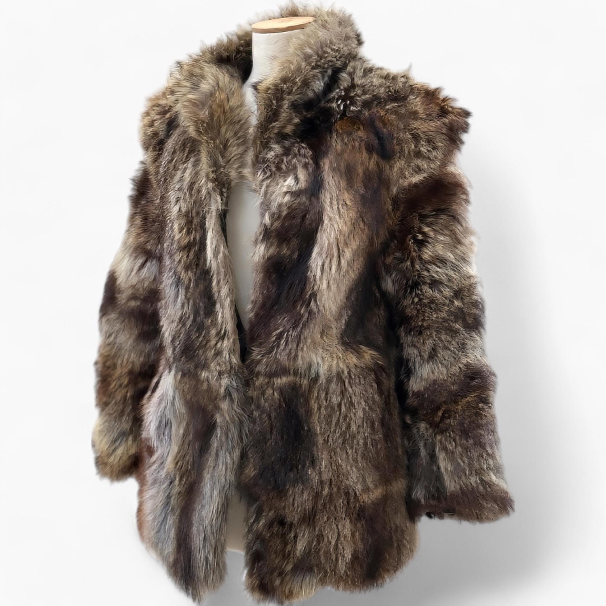 Fox Fur Coat, Vintage Real Fur Overcoat, Fox Fur Jacket, Luxury