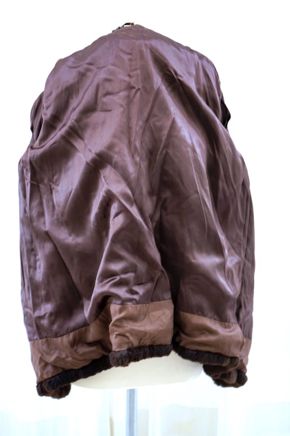 Vintage Brown Real Fur Coat. Long Teddy Jacket. O… - image 9