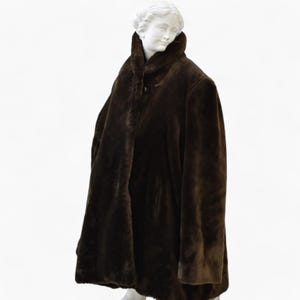 Women&#39;s Olive Green Faux Fur Coat, Eco Fur Overcoat. Mid Length Vintage Fur Jacket, Long Teddy Bear Boho Coat, Fur cape stroller, Gift