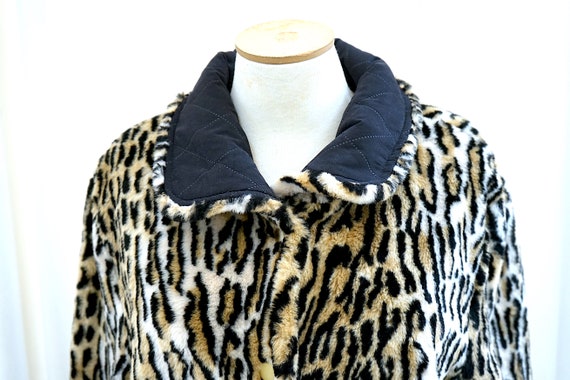 Vintage faux leopard fur. Animal print winter coa… - image 8