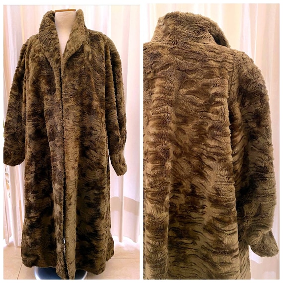 vintage eco fur coat