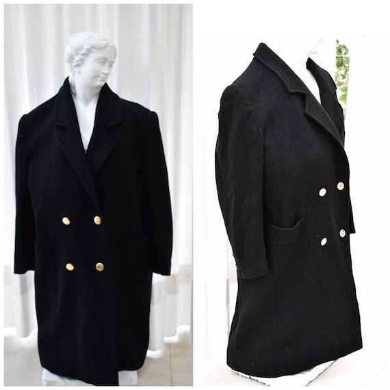 Vintage Long Wool Coat, Elegant Wool Jacket, Warm