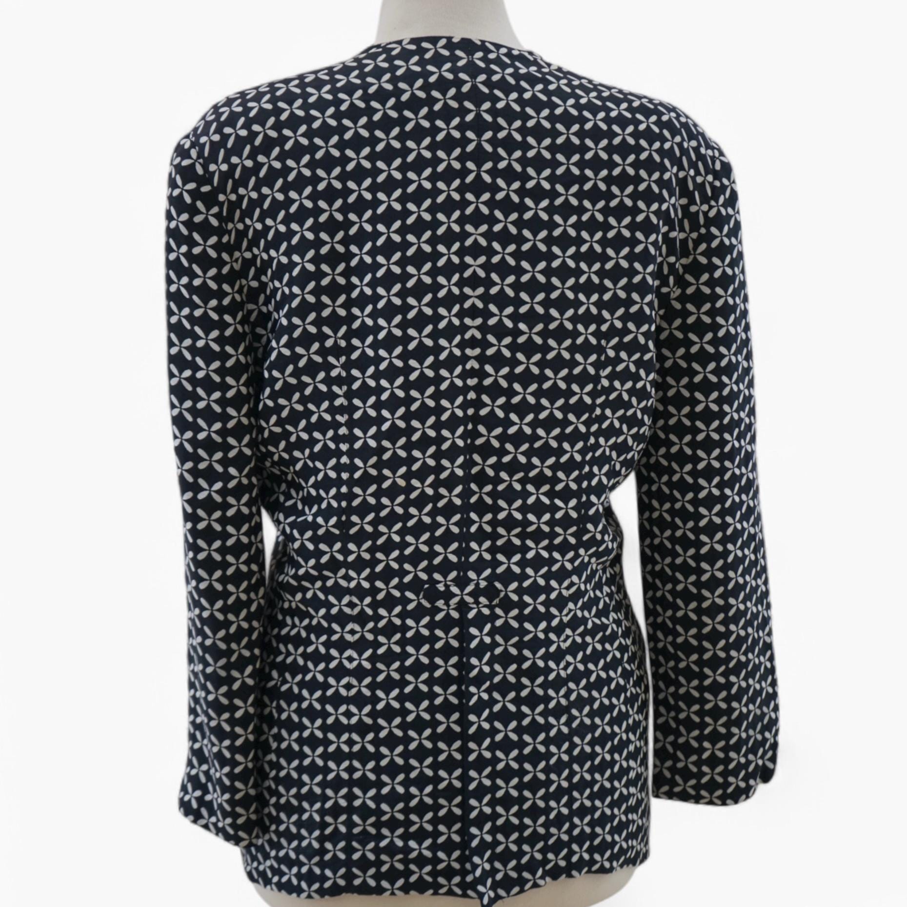 1980s Giorgio Armani Jacket, Vintage Armani Blue and White