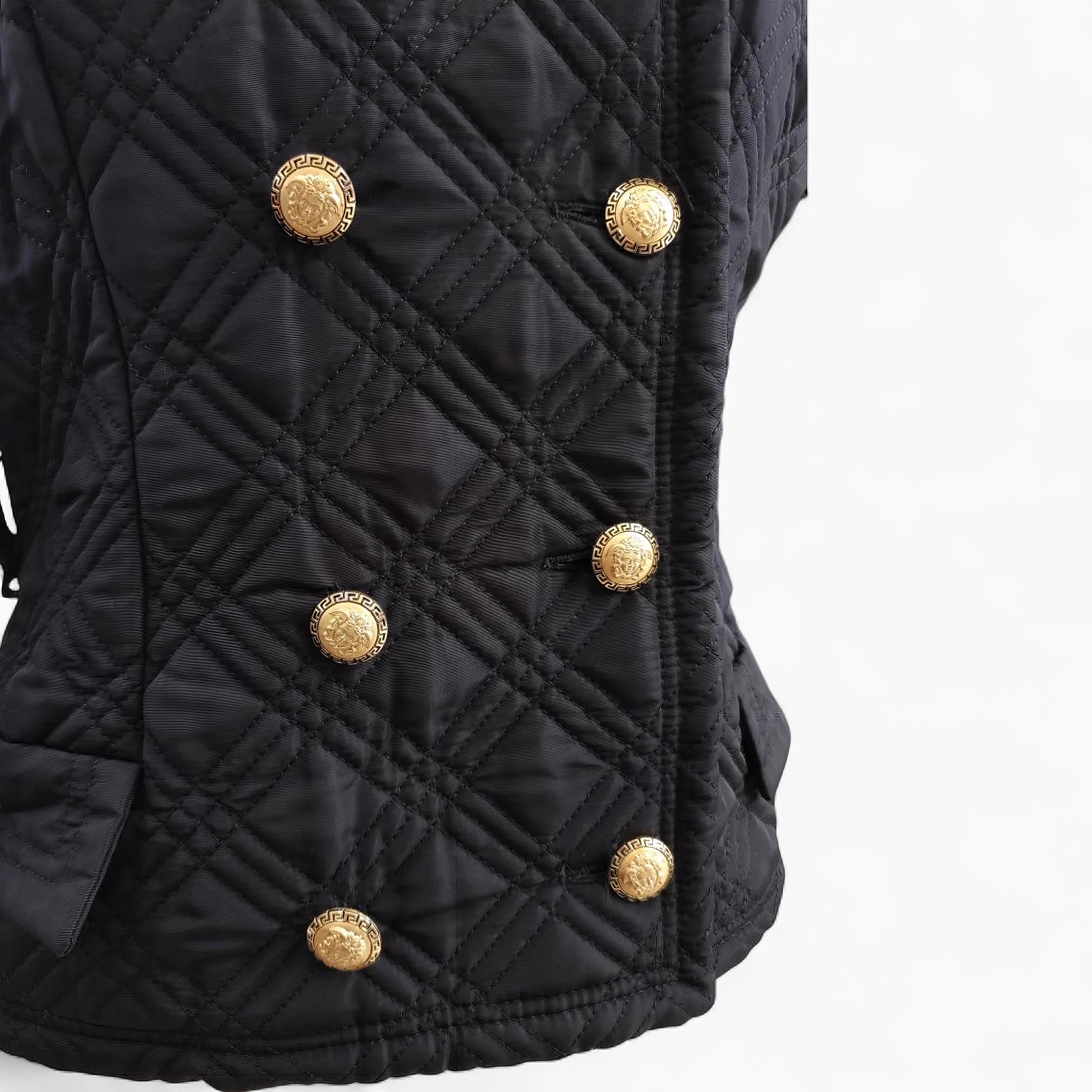 ジャケット VERSACE Quilted jackets Quilted Crop Blouson Jacket | VERSACE US