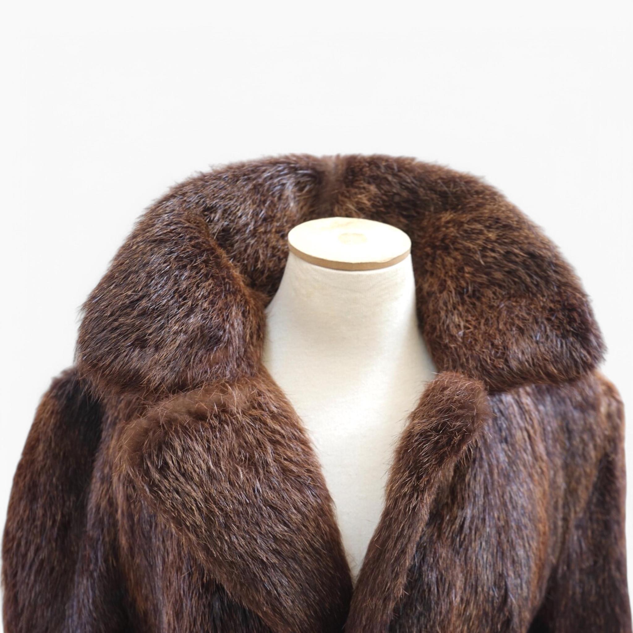 Long Hair Beaver Fur Coat| Vintage & Authentic| Teddy ~ Fluffy