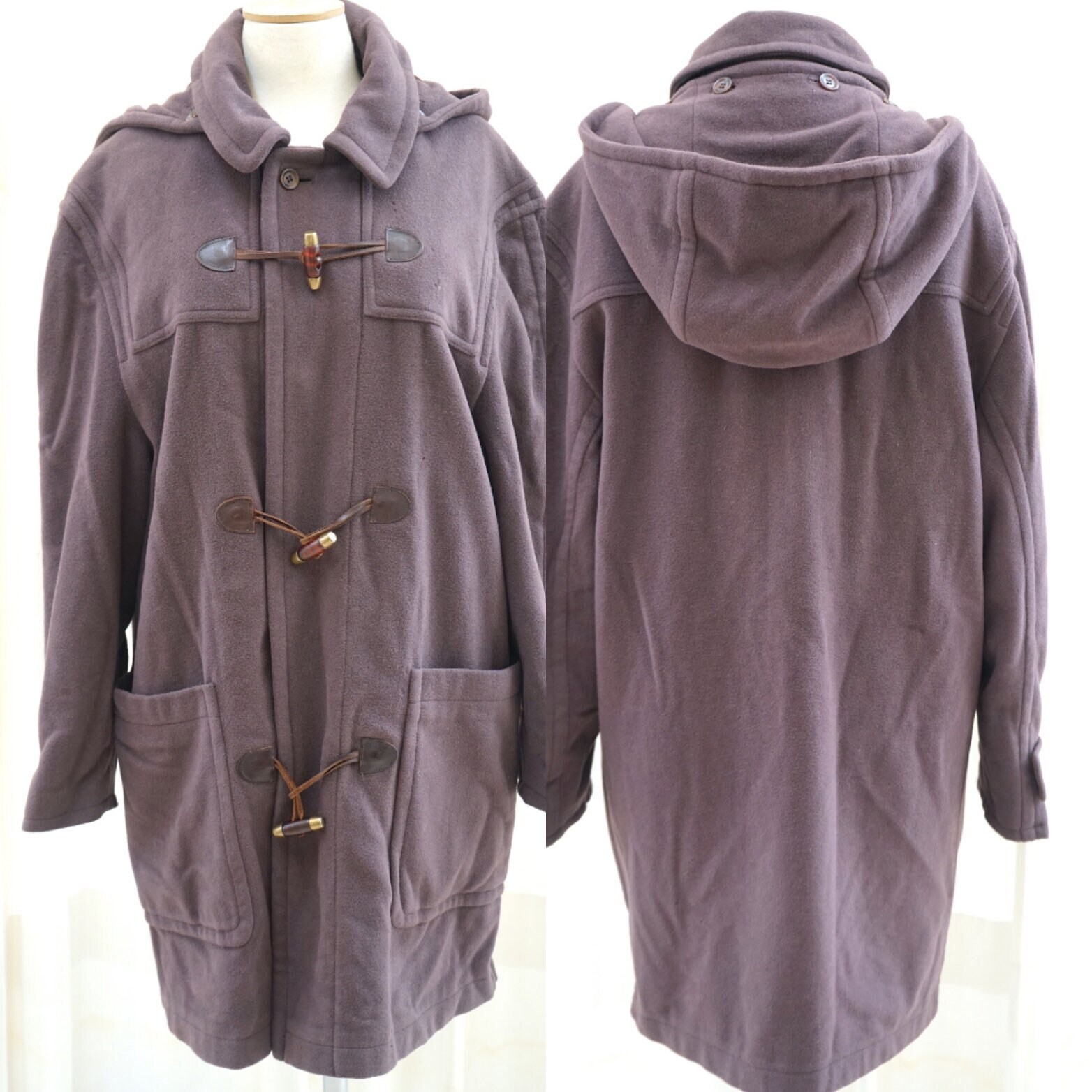 Men's Classic Lambswool Duffel Coat. Hooded Minimalist Etsy