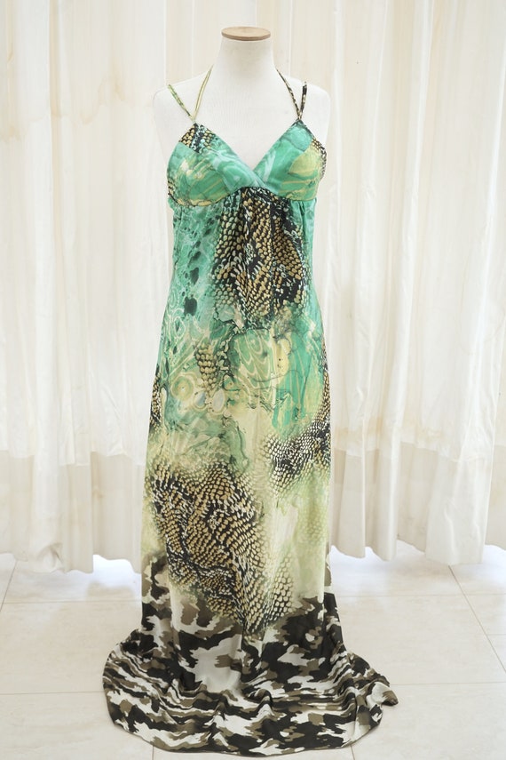 wallis green animal print dress Aslanis Greek Goddess Dress, Infinity Dress, Boho Wedding Dress, Maxi Beach Dress, Cocktail Summer, Priestess Dress CYCLE 2