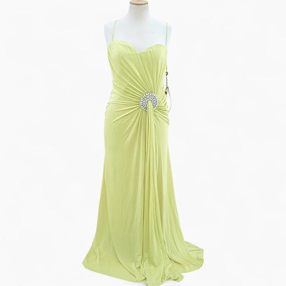LIME GREEN Bridesmaid Dress, Maxi Draped Dress, Jersey Infinity Dress, Vintage Wedding Dress, Boho Wedding Dress, Priestess Dress Gift Ideas