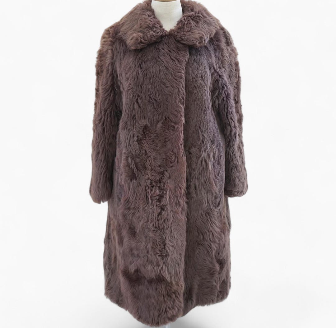 Luxurious Pink Mongolian Curly Shearling Coat
