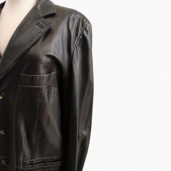 Salvatore Ferragamo ブラック テーラードジャケット 38 Salvatore Ferragamo Black Leather Jacket Men's Vintage