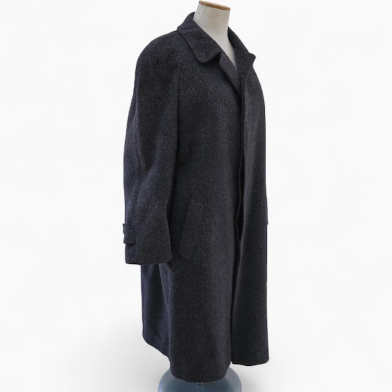 Vintage 90s Wool Alpaca Coat Women Men, Vintage Single Breasted